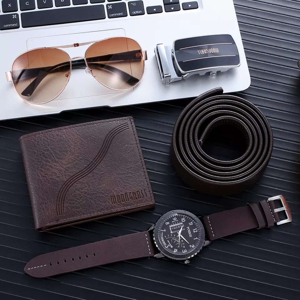 Men wrist watch, Belt, Wallet